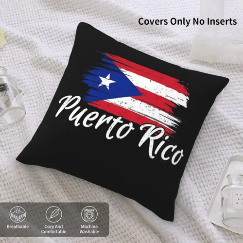 Vista 6 de ASYG Funda de cojín de Puerto Rico de 18 x 18 pulgadas, diseño de doble cara Puerto Rico 05