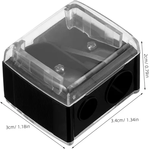 Vista 4 de minkissy Sacapuntas para la pluma de la ceja mini sacapuntas agujero doble para cosméticos