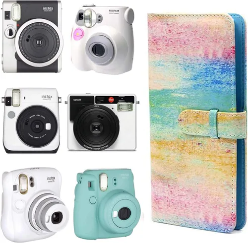 Vista 4 de Epicgadget Álbum de fotos de piel sintética de 96 bolsillos para Fujifilm Instax Mini 9 8 90 8+ 26 7s película instantánea Polaroid Snap Zip Z2300