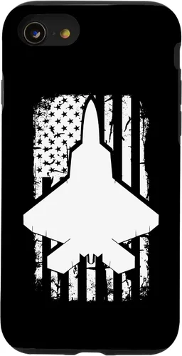 Vista 18 de F22 Raptor US Flag Fighter Airplane Jet Plane Aircraft Case for iPhone 17