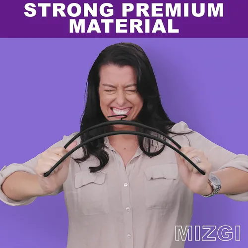 Vista 4 de MIZGI Paquete de 30 Perchas de Terciopelo Totalmente Negras, Fieltro Flocado Premium Antideslizante para Ropa, Perchas Negras Resistentes