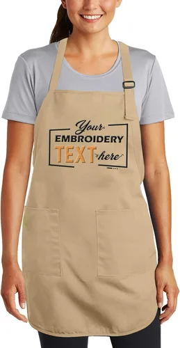 Vista 17 de TEEAMORE Delantales bordados personalizados para mujeres y hombres, añade tu texto de chef para parrilla de cocina, delantal personalizado