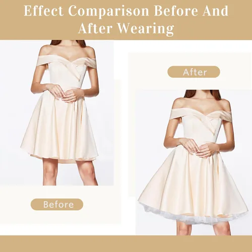 Vista 2 de Women Tutu Petticoat Dance Half Slips Coplay Tulle Underskirt Crinoline Layered Party