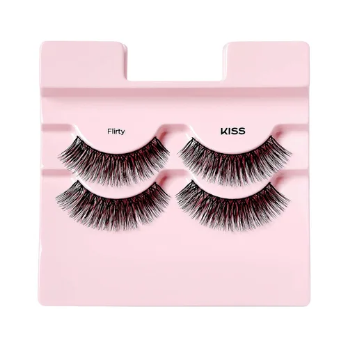 Vista 10 de KISS Looks So Natural - Pestañas postizas, ligeras y cómodas, tecnología de extremo ahusado, reutilizables, libres de crueldad, compatibles