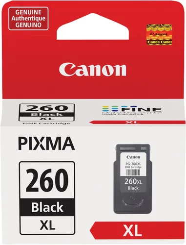 Vista 2 de Canon Cartucho de tinta negra PG-260XL y paquete económico de tinta de color CL-261XL Compatible con impresoras TR7020, TS6420, TS5320