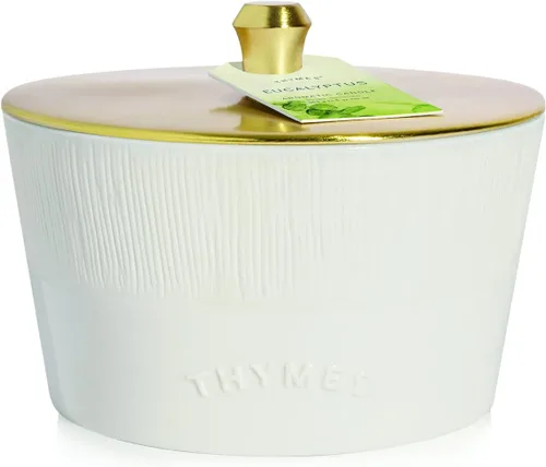 Vista 7 de Thymes Vela aromática en tarro - Vela perfumada de aroma a Coralina Acuática para una fragancia fresca del hogar - Velas mate blancas (7.5 oz)