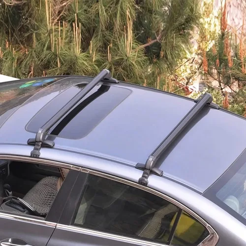 Vista 2 de Barras transversales universales para techo, barras transversales de aluminio de 43 pulgadas con bloqueo antirrobo, marco de ventana ajustable