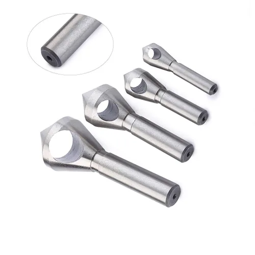 Vista 4 de LLBB Broca avellanadora de cobalto, taladro avellanador con agujero, juego de 4 brocas de chaflán de desbarbado para madera, metal, plástico