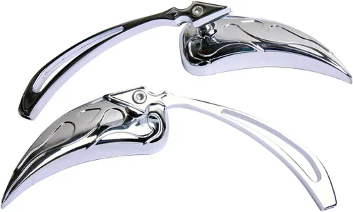 Vista 2 de Mini espejos cromados para motocicleta compatibles con Moto Guzzi V7 2009