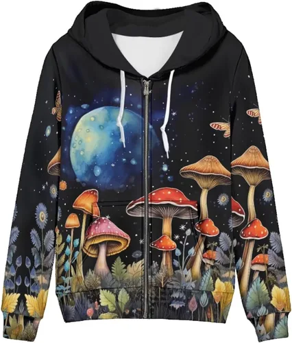 Vista 30 de Showudesigns Sudaderas con capucha y cremallera para mujer XS-5XL Un pollo