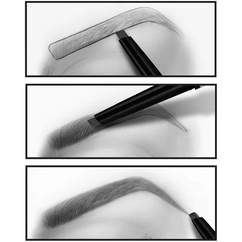 Vista 8 de L'Oreal Paris Lápiz de maquillaje mecánico para cejas con forma y relleno, color rubio oscuro, 0.008 onzas