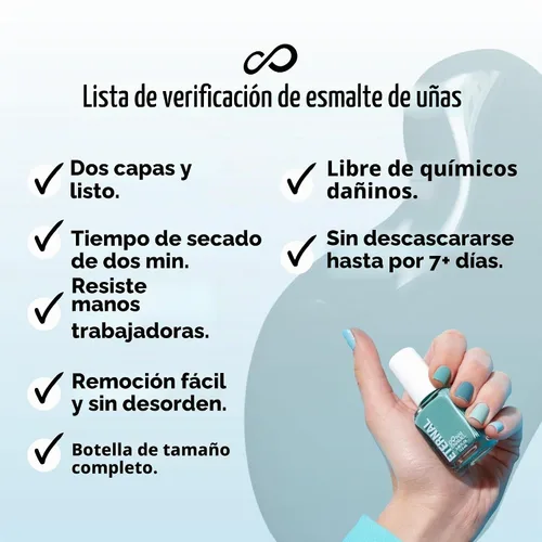 Vista 5 de Eternal Juego de esmaltes de uñas verdes para mujer (atención) – Juego de esmaltes de uñas azul claro para niñas – Esmalte de uñas blanco de larga