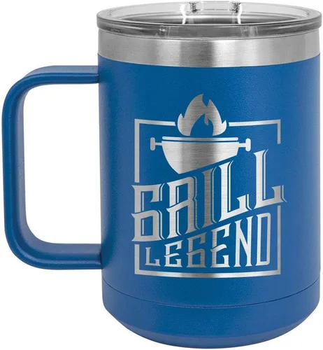 Vista 17 de Grill Legend - Taza de café (15 oz), color negro