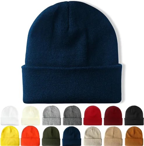 Vista 9 de NPQQUAN Beanie for Men Women Winter Hats for Mens Beanie Cuffed Knit Beanies Skull Cap