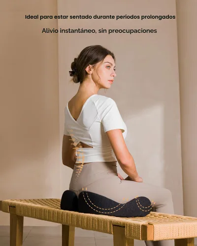 Vista 3 de ProtoArc Cojín de Asiento, Cojín de Silla de Oficina para Ciática, Cojín de Cóccix, Cojín Ergonómico de Espuma Viscoelástica para Automóvil, Hogar