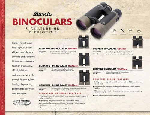 Vista 7 de Burris Droptine - Binoculares versátiles, ópticas de caza de rendimiento ligero y versátil