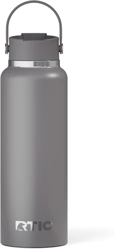Vista 32 de RTIC - Botella de agua Outback de 32 oz (1 L), con revestimiento de cerámica, aislada, de acero inoxidable, doble pared con aislamiento al vacío