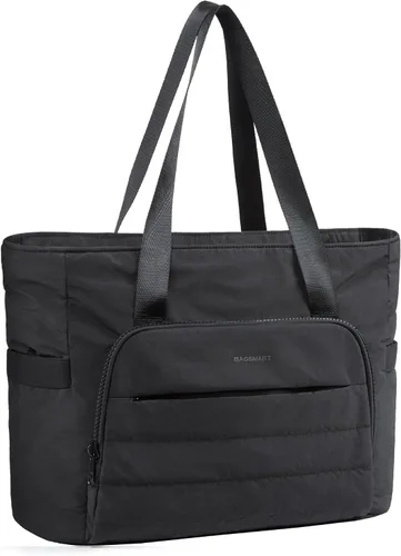 Vista 11 de BAGSMART Bolsa de mano para mujer, bolsa de mano con cremallera, bolsa de trabajo con compartimentos, bolsa de hombro para enfermera, para viajes