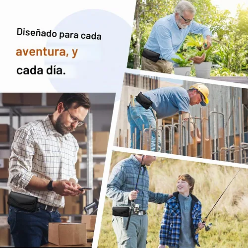 Vista 8 de Funda de cuero para teléfono celular con soporte para tarjeta y clip para cinturón Estuche protector para iPhone Pro 17 16 15 14 13 12 16e, Samsung