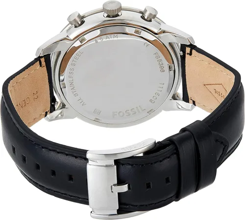 Vista 2 de Fossil - Reloj cronógrafo de piel negra de 1.732in, talla única , Negro
