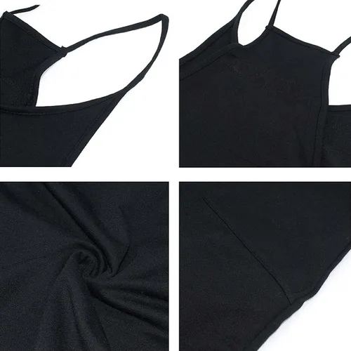 Vista 5 de QFPST Women's Sleeveless Casual Overalls Jumpsuits Loose Adjustable Spaghetti Strap Summer Short Pants Romper with Pockets