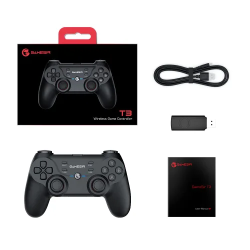 Vista 2 de GameSir T3 2.4GHz Gaming Controller for Windows PC, Android TV Box, iOS & Android