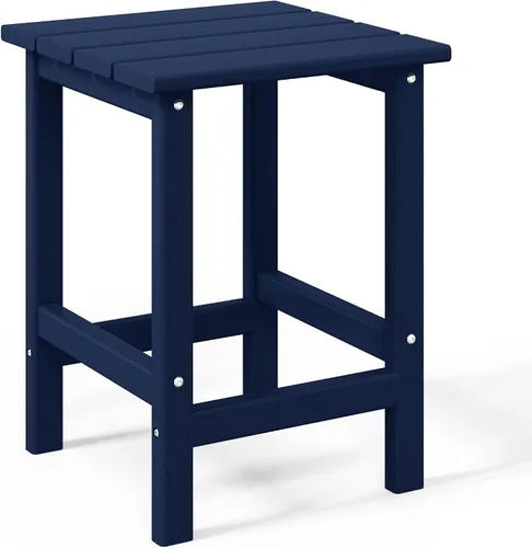 Vista 7 de WestinTrends Malibu - Mesa auxiliar cuadrada para silla Adirondack, color azul marino