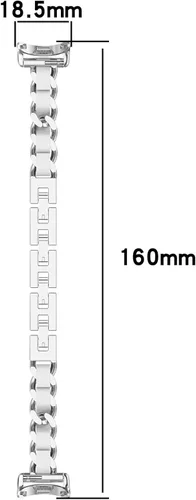 Vista 3 de Bandas compatibles con correas Xiaomi Mi Band 8, correa ajustable de acero inoxidable, accesorios de pulsera para mujer, repuesto para Mi Band 8