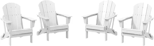 Vista 26 de WestinTrends Malibu Outdoor Patio HDPE Silla plegable de polietileno Negro