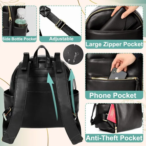 Vista 4 de Mini mochila para pañales, bolsas organizadoras de bolsas de pañales Momin, bolsa de pañales pequeña, mini bolsa de pañales, organizadores de bolsas