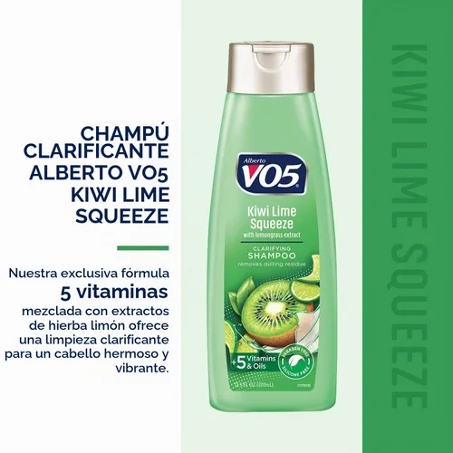 Vista 2 de VO5 Herbal Escapes - Champú aclarante – 12.5 onzas líquidas – Kiwi Lime Squeeze – Ayuda a nutrir, hidratar e hidratar el cabello dejándolo con un