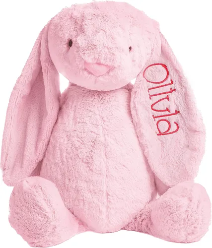 Vista 7 de Conejo de peluche súper suave personalizado - Juguetes de animal de peluche para niños - Regalo personalizado con nombre bordado en la oreja