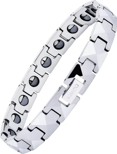 Vista 6 de HOLVIST Pulsera magnética para hombres y mujeres 4000 Gauss Pulseras magnéticas para hombres y mujeres Viene con longitud ajustable, herramienta