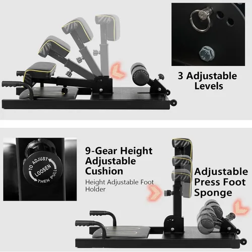 Vista 2 de Sissy - Máquina de sentadillas 8 en 1, máquina multifuncional para sentadillas, equipo de gimnasio en casa para entrenamiento de fuerza de piernas