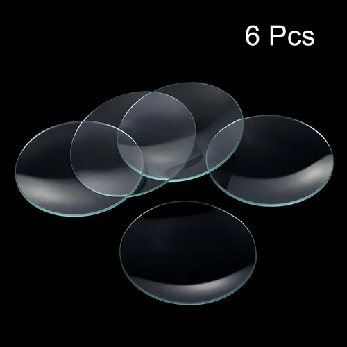 Vista 3 de PATIKIL Cristal de reloj de 3.150 in de diámetro, 6 paquetes de tapa para vaso de precipitados, bordes lisos, arco biselado para laboratorio