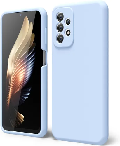 Vista 81 de oakxco Funda para teléfono Samsung Galaxy A12 con agarre de silicona líquida, linda delgada fina suave cubierta de gel de goma TPU lisa para mujeres