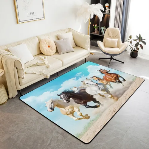 Vista 22 de Feelyou Alfombra de área con diseño de rosas de 3 x 5 para niños, con flores de Buterfly y luna, alfombra decorativa para dormitorio, niños, niñas