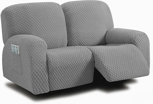Vista 34 de ULTICOR Fundas de sofá reclinable de 8 piezas, fundas elásticas de jacquard para sofá reclinable de 3 cojines, fundas deslizables gruesas, suaves