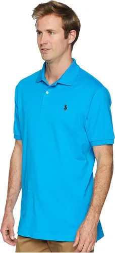 Vista 2 de U.S. Polo Assn. Camisa entretejida de color sólido para hombre, XL