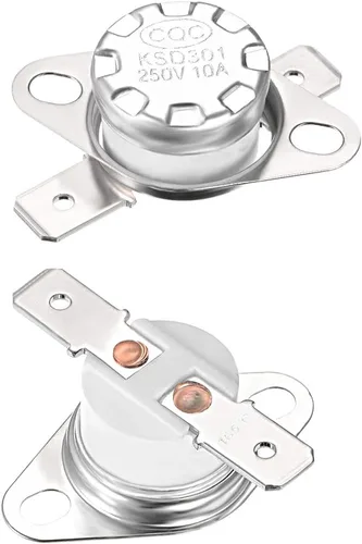 Vista 23 de uxcell KSD301 Termostato 320.0 °F/320°F 10A Normal Cerrado N.C Ajuste Snap Disc Interruptor de temperatura para microondas, horno, cafetera, 2