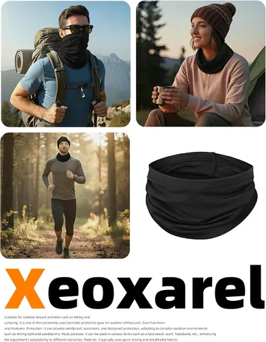 Vista 3 de Xeoxarel Neck Gaiter, 7 Pack Cooling UV Protection, Bandana Face Mask Scarf for Men and Women