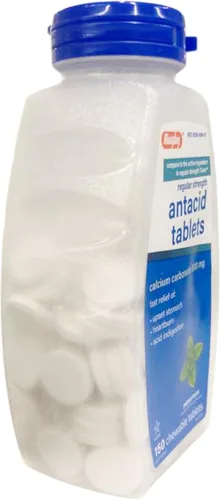 Vista 4 de Rugby - Tabletas antiácidas de carbonato de calcio de 500 mg de menta, fuerza regular, 150 tabletas masticables - 2
