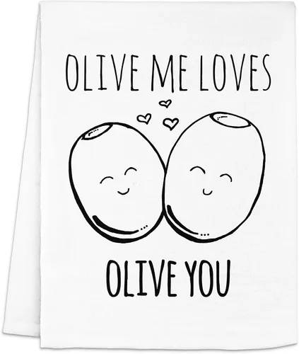 Vista 8 de Moonlight Makers Funny Dish Towel, Everything S'More Fun with You, Flour Sack Kitchen Towel, Sweet Housewarming Gift, Farmhouse Kitchen Decor, White