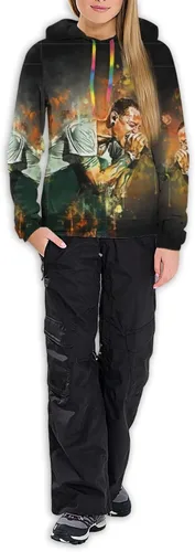 Vista 4 de Chester Bennington - Sudadera con capucha y bolsillos para mujer
