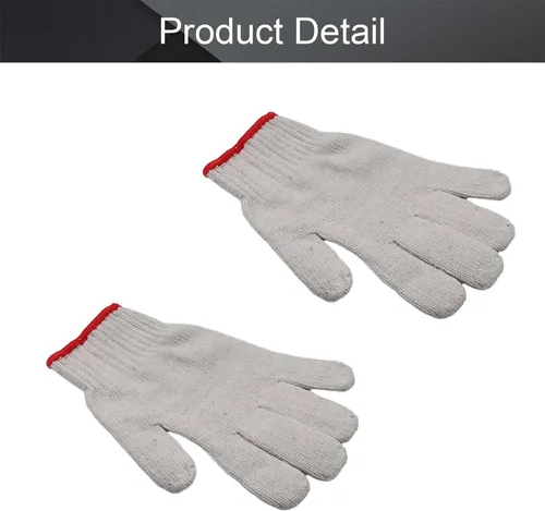 Vista 4 de Othmro Guantes antiestáticos de trabajo de seguridad Guantes de poliéster de tres costillas Guantes Hidratantes Etiqueta