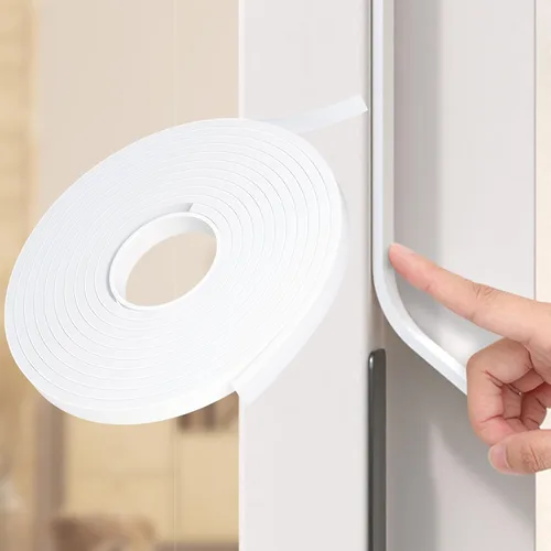 Vista 12 de Burlete Sello para Puerta Blanco, 1 Pulgada de Ancho X 1/4 Pulgada de Grosor, Sello de Ventana de Aire Acondicionado, Cinta de Espuma Autoadhesiva