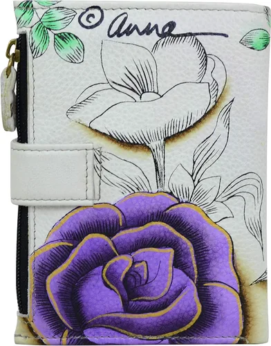 Vista 2 de Anna by Anuschka Cartera de cuero genuino pintada a mano para mujer