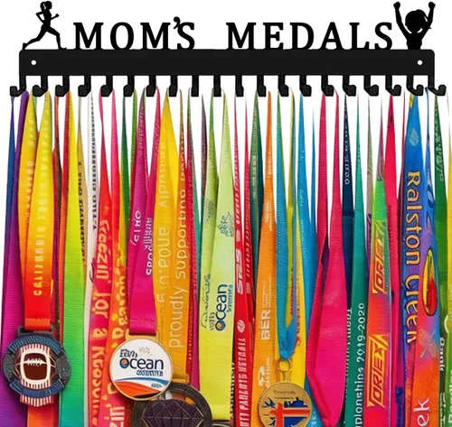 Vista 29 de Medal Hanger Display Rack-Wall Mount Steel for 63+ Medals Easy to Install