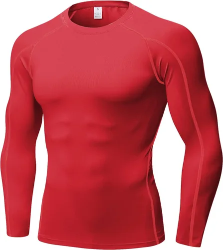 Vista 29 de SPVISE Compression Shirt Men Long Sleeve Workout Gym Shirts Baselayer Top Negro