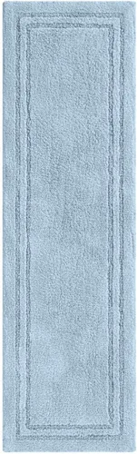 Vista 41 de Superior Cotton Washable Bath Rug, Non Slip Runner, 1 Piece Set, Black Absorbent Combed Cotton Bath Rug Runner or Rug Set, Bathroom Vanity or